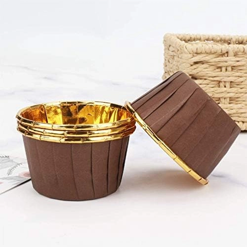 PAPILOTKI DO MUFFINEK foremki na babeczki DEKORACJE urodziny brązowy 20szt